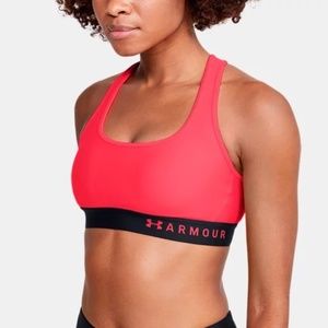 Under Armour, Armour Medium Support Sports Bra, Bright Pink